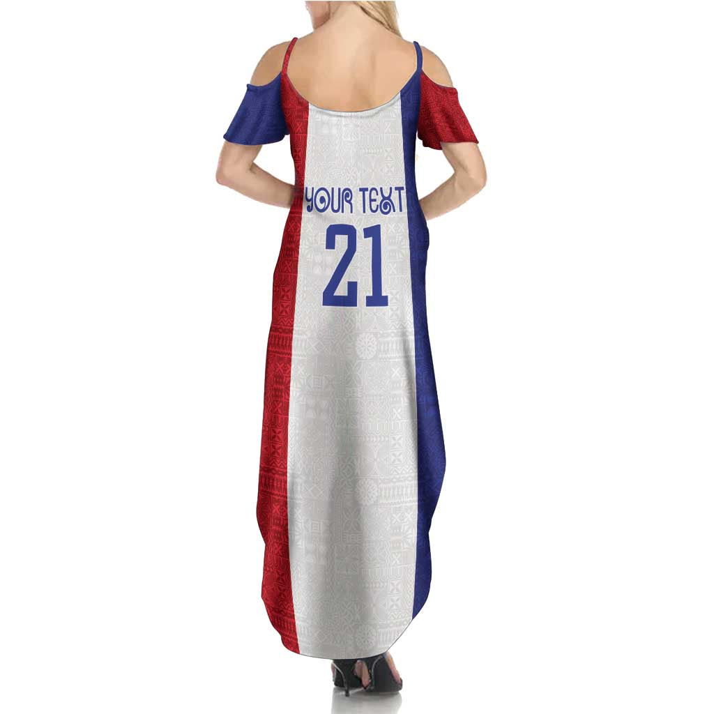 New Zealand Rugby Pacific Personalised Family Matching Summer Maxi Dress and Hawaiian Shirt Maori Style Tribal Tapa Pattern