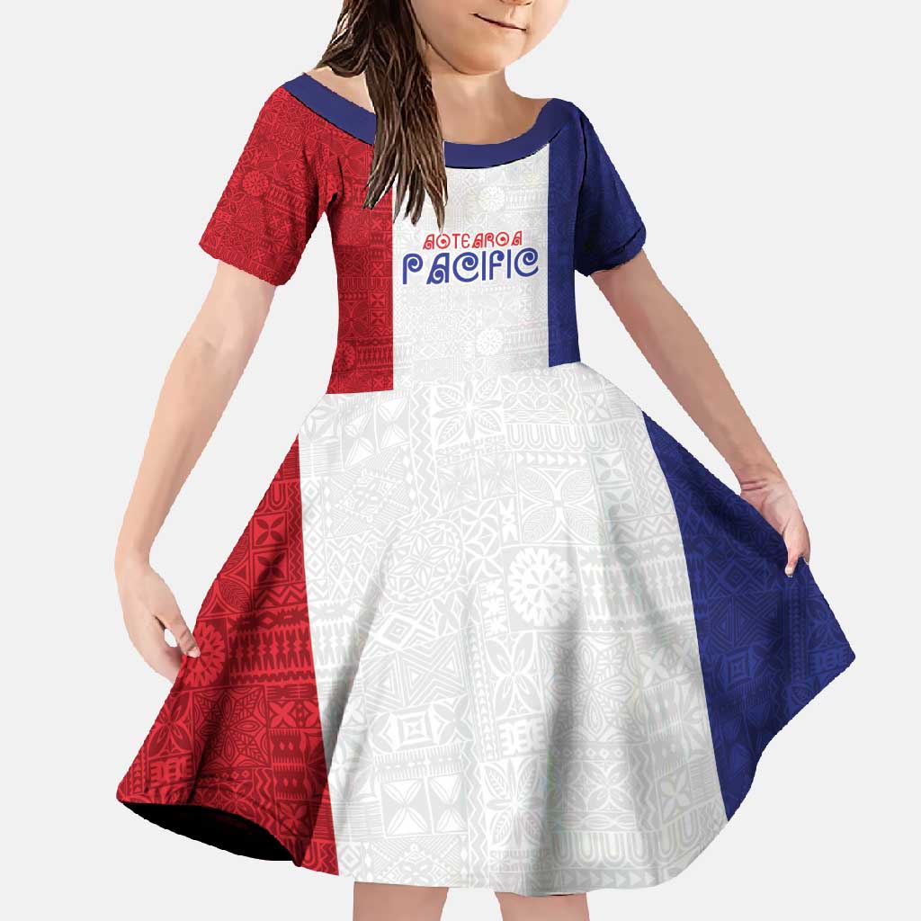 New Zealand Rugby Pacific Personalised Family Matching Tank Maxi Dress and Hawaiian Shirt Maori Style Tribal Tapa Pattern