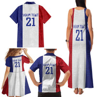 New Zealand Rugby Pacific Personalised Family Matching Tank Maxi Dress and Hawaiian Shirt Maori Style Tribal Tapa Pattern