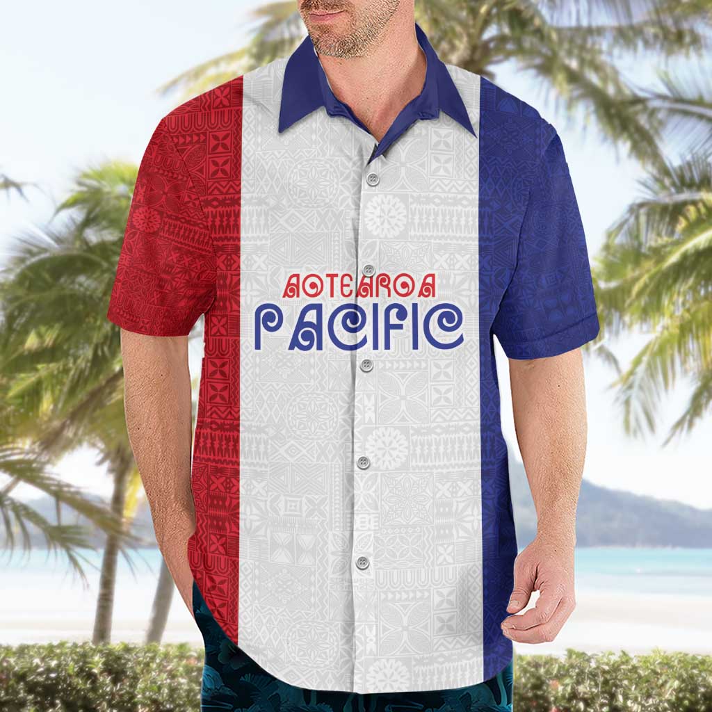 New Zealand Rugby Pacific Personalised Hawaiian Shirt Maori Style Tribal Tapa Pattern