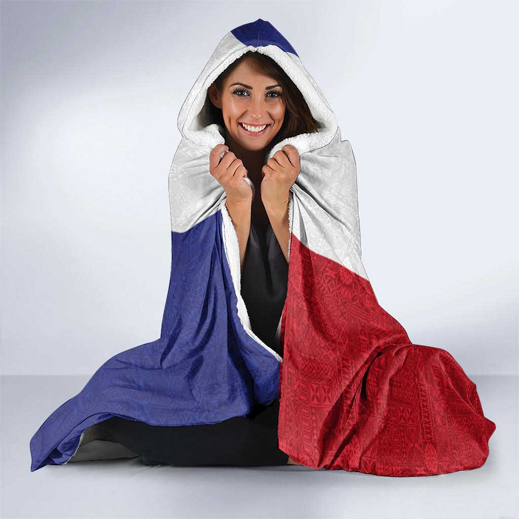 New Zealand Rugby Pacific Personalised Hooded Blanket Maori Style Tribal Tapa Pattern