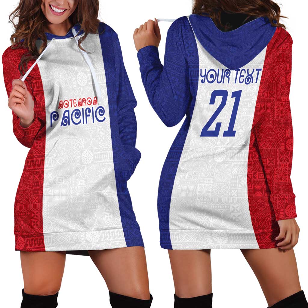 New Zealand Rugby Pacific Personalised Hoodie Dress Maori Style Tribal Tapa Pattern