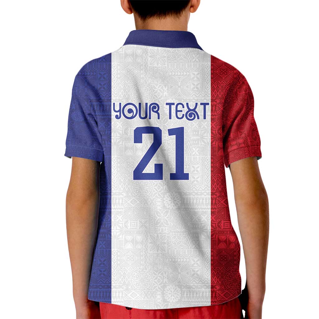 New Zealand Rugby Pacific Personalised Kid Polo Shirt Maori Style Tribal Tapa Pattern