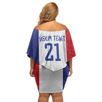 New Zealand Rugby Pacific Personalised Off Shoulder Short Dress Maori Style Tribal Tapa Pattern