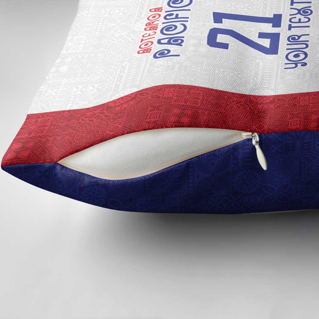 New Zealand Rugby Pacific Personalised Pillow Cover Maori Style Tribal Tapa Pattern - Polynesian Pride