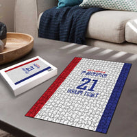 New Zealand Rugby Pacific Personalised Puzzle Maori Style Tribal Tapa Pattern - Polynesian Pride