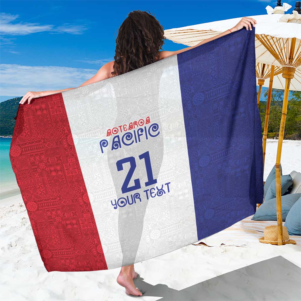 New Zealand Rugby Pacific Personalised Sarong Maori Style Tribal Tapa Pattern