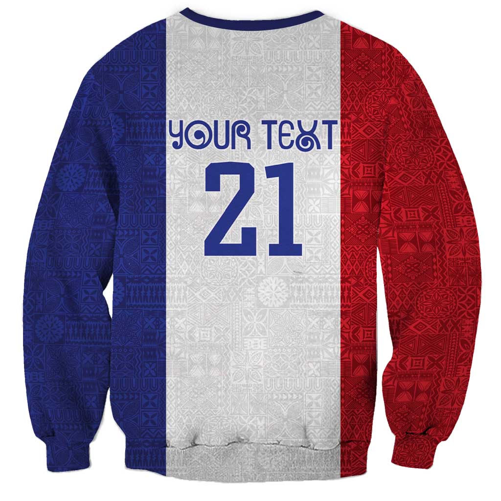 New Zealand Rugby Pacific Personalised Sweatshirt Maori Style Tribal Tapa Pattern