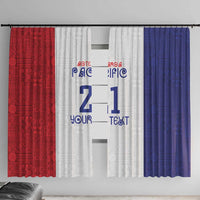 New Zealand Rugby Pacific Personalised Window Curtain Maori Style Tribal Tapa Pattern