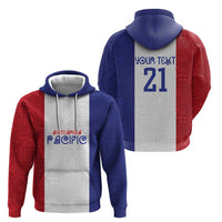 New Zealand Rugby Pacific Personalised Zip Hoodie Maori Style Tribal Tapa Pattern