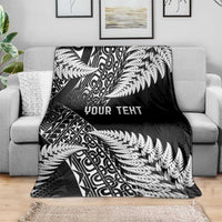 New Zealand Rugby Pacific Personalised Blanket All Black Maori Pasifika Fern Pattern