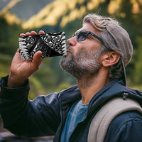 New Zealand Rugby Pacific Personalised 4 in 1 Can Cooler Tumbler All Black Maori Pasifika Fern Pattern