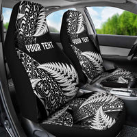 New Zealand Rugby Pacific Personalised Car Seat Cover All Black Maori Pasifika Fern Pattern