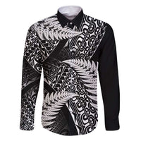 New Zealand Rugby Pacific Personalised Family Matching Long Sleeve Bodycon Dress and Hawaiian Shirt All Black Maori Pasifika Fern Pattern