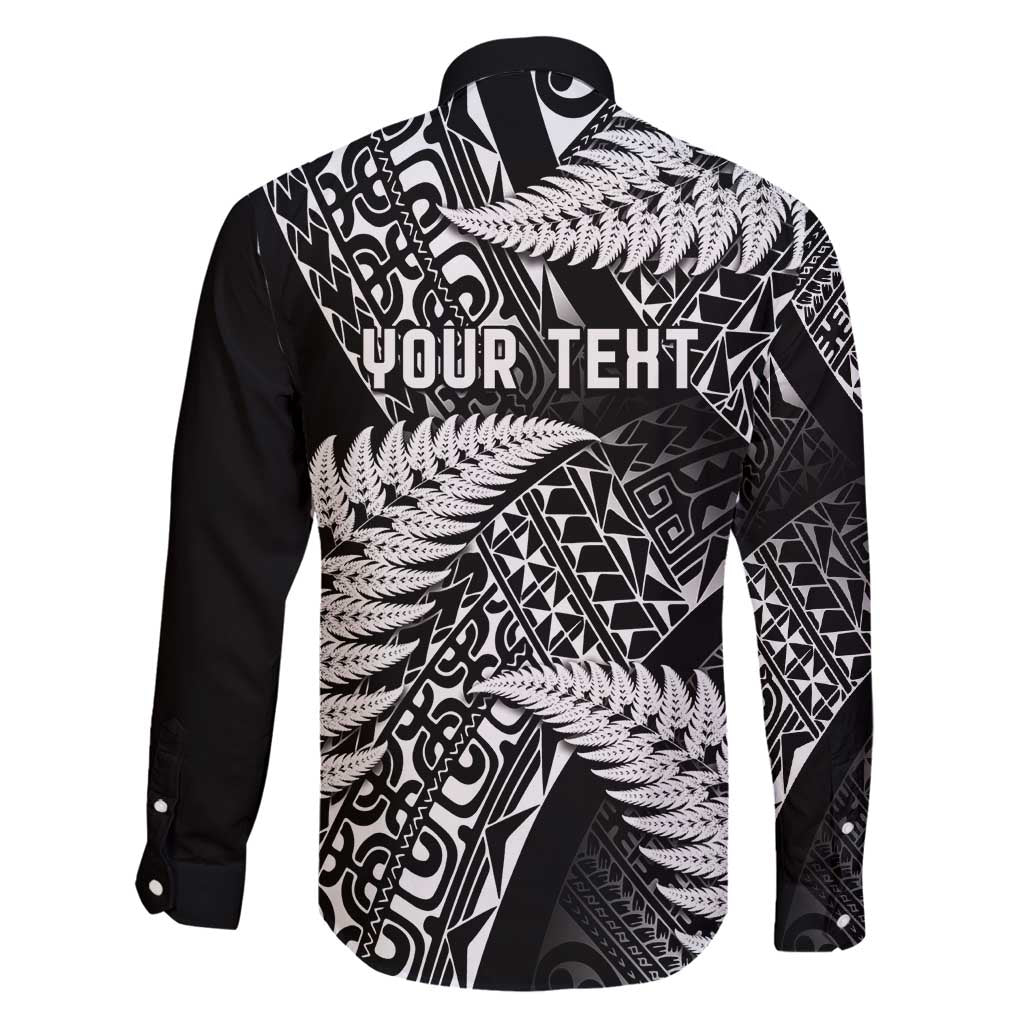 New Zealand Rugby Pacific Personalised Family Matching Off Shoulder Short Dress and Hawaiian Shirt All Black Maori Pasifika Fern Pattern