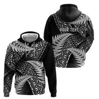 New Zealand Rugby Pacific Personalised Hoodie All Black Maori Pasifika Fern Pattern