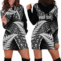 New Zealand Rugby Pacific Personalised Hoodie Dress All Black Maori Pasifika Fern Pattern