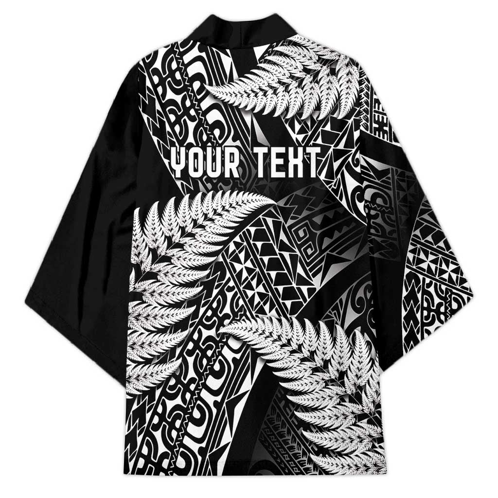 New Zealand Rugby Pacific Personalised Kimono All Black Maori Pasifika Fern Pattern - Polynesian Pride