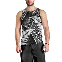 New Zealand Rugby Pacific Personalised Men Tank Top All Black Maori Pasifika Fern Pattern