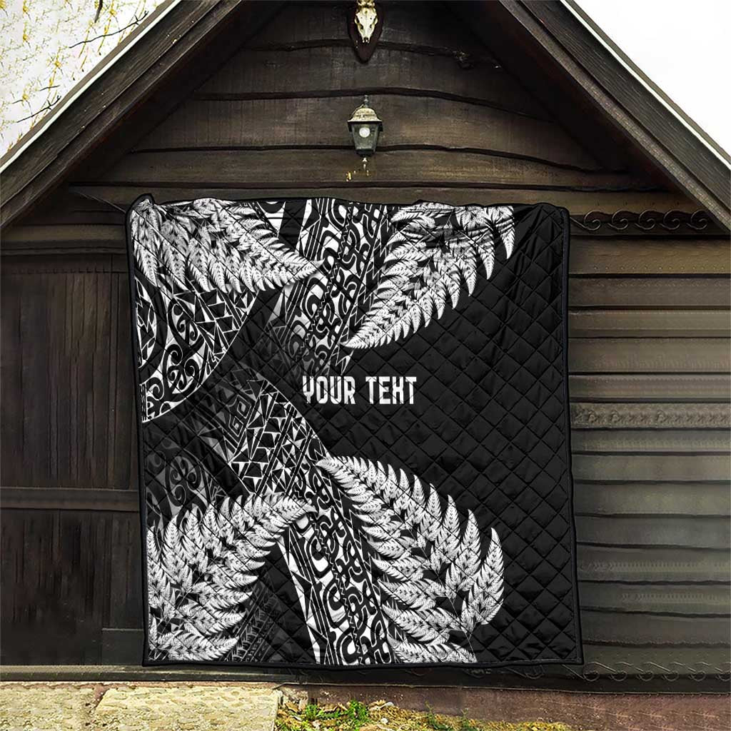 New Zealand Rugby Pacific Personalised Quilt All Black Maori Pasifika Fern Pattern