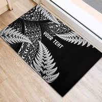 New Zealand Rugby Pacific Personalised Rubber Doormat All Black Maori Pasifika Fern Pattern