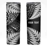New Zealand Rugby Pacific Personalised Skinny Tumbler All Black Maori Pasifika Fern Pattern