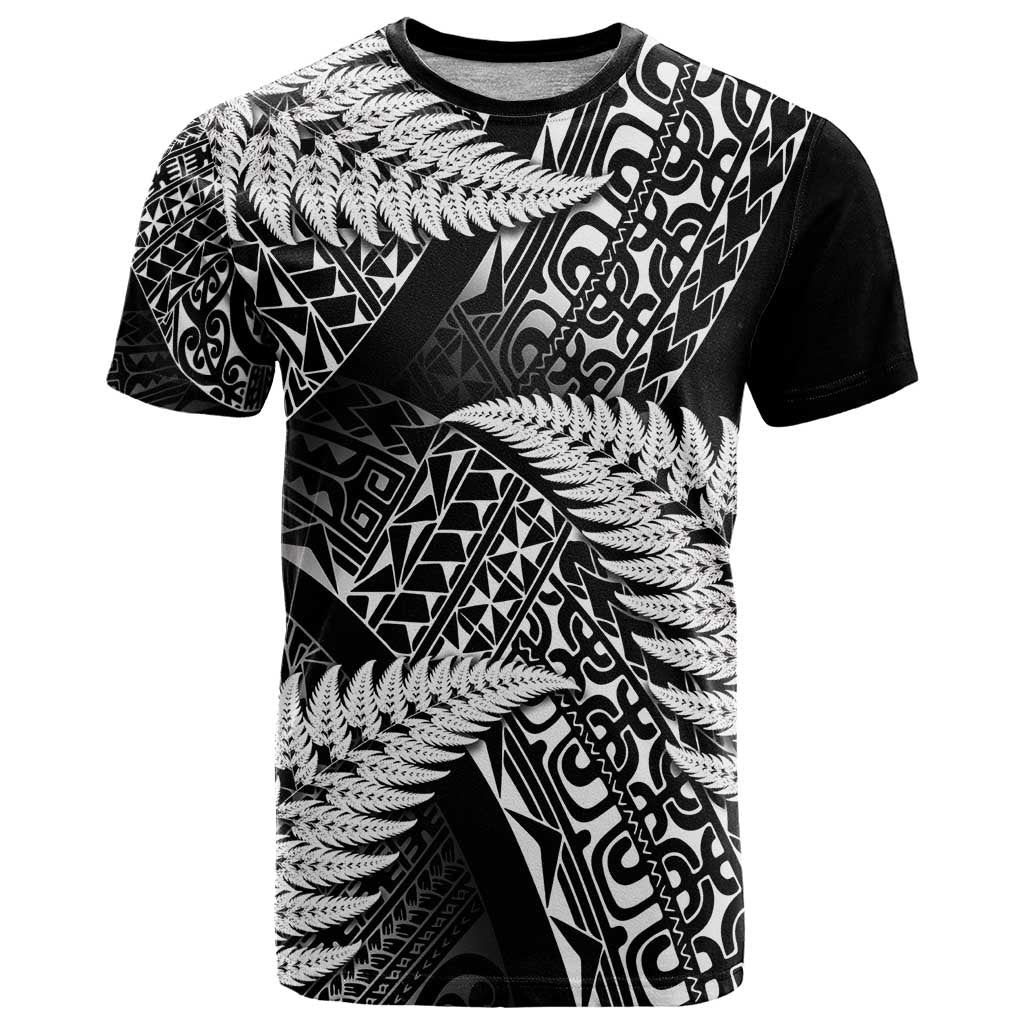 New Zealand Rugby Pacific Personalised T Shirt All Black Maori Pasifika Fern Pattern