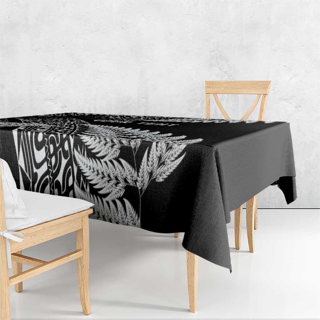 New Zealand Rugby Pacific Personalised Tablecloth All Black Maori Pasifika Fern Pattern