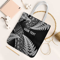 New Zealand Rugby Pacific Personalised Tote Bag All Black Maori Pasifika Fern Pattern - Polynesian Pride