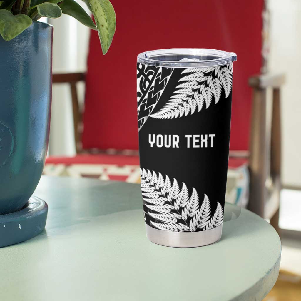 New Zealand Rugby Pacific Personalised Tumbler Cup All Black Maori Pasifika Fern Pattern