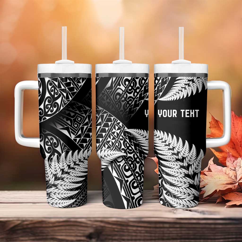 New Zealand Rugby Pacific Personalised Tumbler With Handle All Black Maori Pasifika Fern Pattern