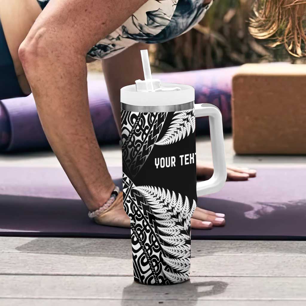 New Zealand Rugby Pacific Personalised Tumbler With Handle All Black Maori Pasifika Fern Pattern