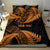 New Zealand Rugby Pacific Personalised Bedding Set All Gold Maori Pasifika Fern Pattern
