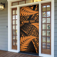 New Zealand Rugby Pacific Personalised Door Cover All Gold Maori Pasifika Fern Pattern - Polynesian Pride
