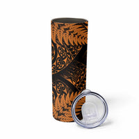 New Zealand Rugby Pacific Personalised Skinny Tumbler All Gold Maori Pasifika Fern Pattern