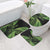 New Zealand Rugby Pacific Personalised Bathroom Set All Lime Maori Pasifika Fern Pattern - Polynesian Pride