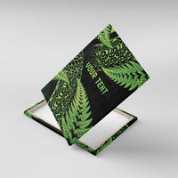 New Zealand Rugby Pacific Personalised Canvas Wall Art All Lime Maori Pasifika Fern Pattern