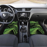 New Zealand Rugby Pacific Personalised Car Mats All Lime Maori Pasifika Fern Pattern