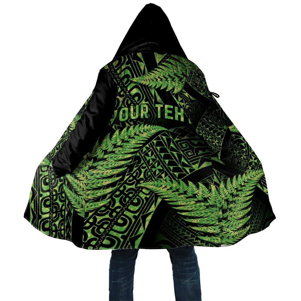 New Zealand Rugby Pacific Personalised Cloak All Lime Maori Pasifika Fern Pattern - Polynesian Pride