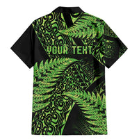 New Zealand Rugby Pacific Personalised Family Matching Mermaid Dress and Hawaiian Shirt All Lime Maori Pasifika Fern Pattern