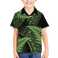 New Zealand Rugby Pacific Personalised Family Matching Puletasi and Hawaiian Shirt All Lime Maori Pasifika Fern Pattern