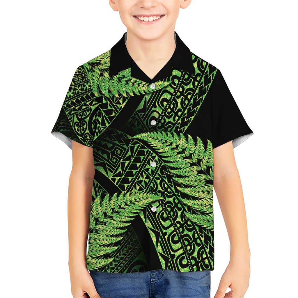 New Zealand Rugby Pacific Personalised Hawaiian Shirt All Lime Maori Pasifika Fern Pattern