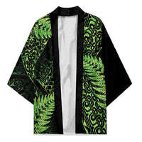 New Zealand Rugby Pacific Personalised Kimono All Lime Maori Pasifika Fern Pattern - Polynesian Pride