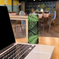 New Zealand Rugby Pacific Personalised Skinny Tumbler All Lime Maori Pasifika Fern Pattern