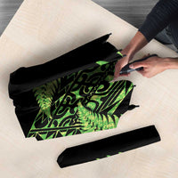 New Zealand Rugby Pacific Personalised Umbrella All Lime Maori Pasifika Fern Pattern - Polynesian Pride