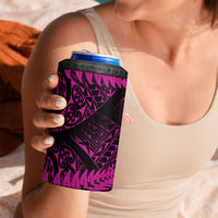 New Zealand Rugby Pacific Personalised 4 in 1 Can Cooler Tumbler All Pink Maori Pasifika Fern Pattern