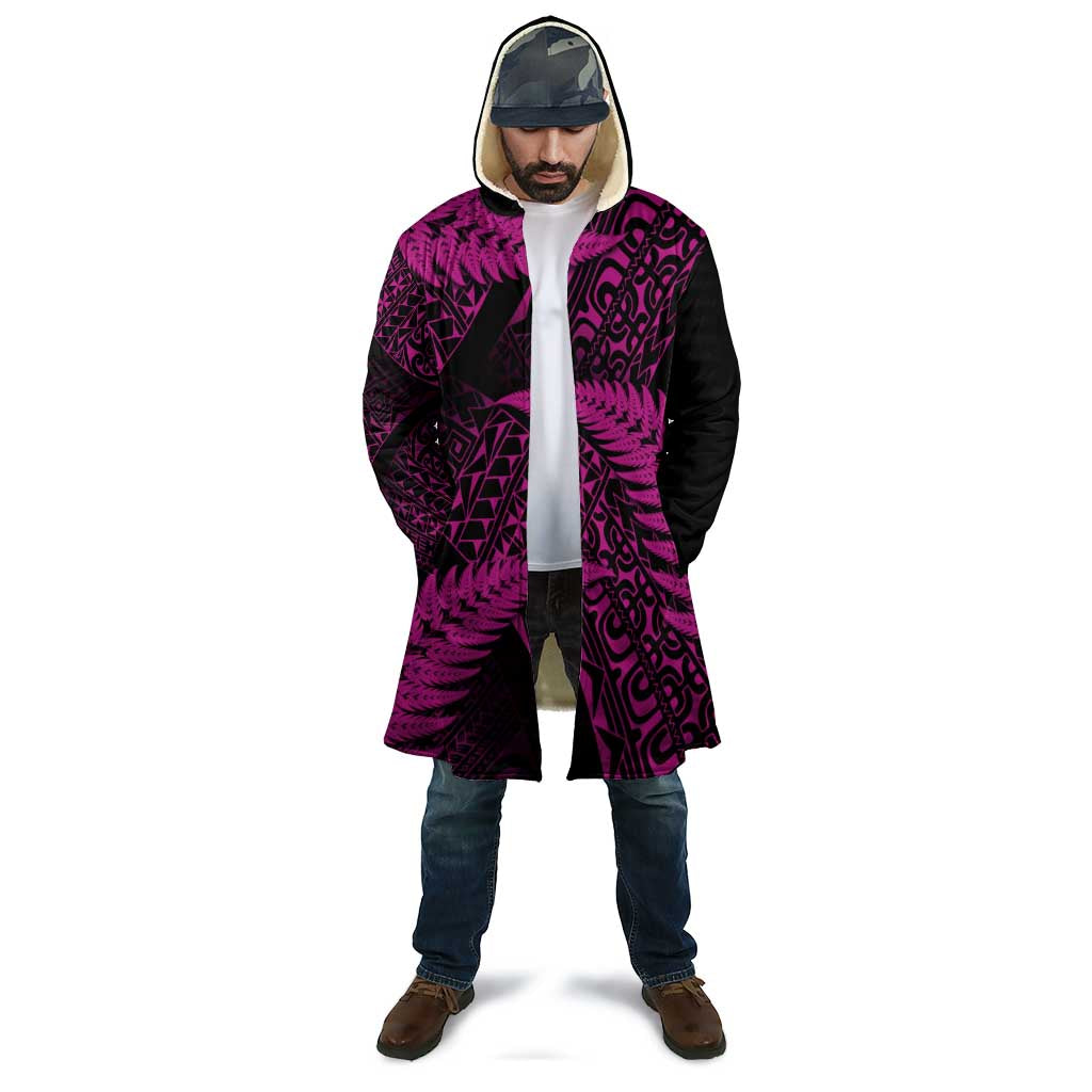 New Zealand Rugby Pacific Personalised Cloak All Pink Maori Pasifika Fern Pattern - Polynesian Pride