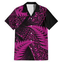 New Zealand Rugby Pacific Personalised Family Matching Mermaid Dress and Hawaiian Shirt All Pink Maori Pasifika Fern Pattern