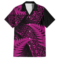 New Zealand Rugby Pacific Personalised Family Matching Puletasi and Hawaiian Shirt All Pink Maori Pasifika Fern Pattern