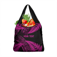 New Zealand Rugby Pacific Personalised Grocery Bag All Pink Maori Pasifika Fern Pattern